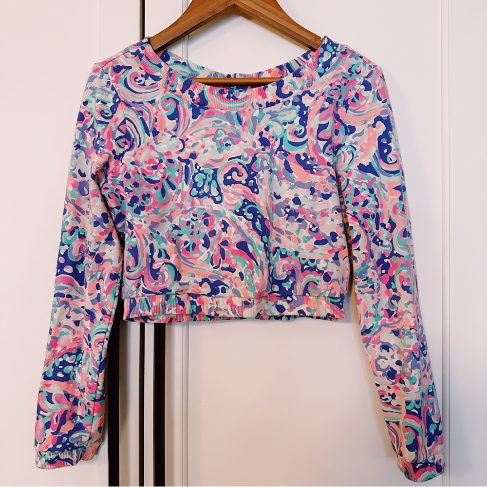 Lilly Pulitzer La Playa Boca Chica Crop Sweatshirt